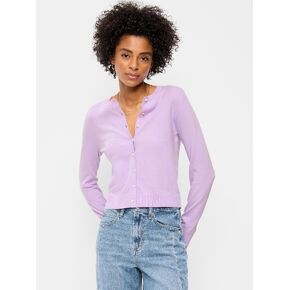 سترة من Old Navy SoSoft Lite ذات رقبة دائرية - أرجواني طازج in Kuwait
