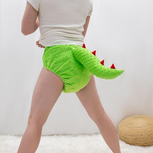 Dinosaur tail diaper compl complic - مقاومة للماء ، قابلة لإعادة الاستخدام ، مقاومة للتسرب ، قابلة للتعديل ، والسلس الداخلي للمسنين للرجال والنساء in Saudi Arabia