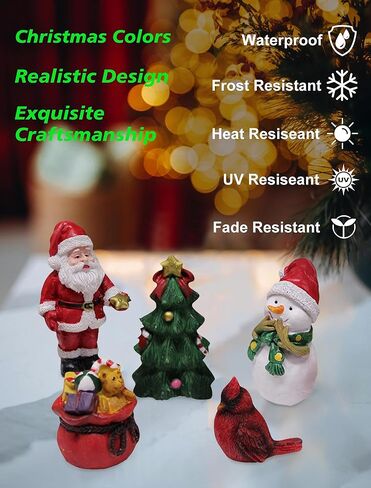 lamnes عيد الميلاد التماثيل المصغرة، الراتنج الصغيرة سانتا كلوز الحلي عيد الميلاد مصغرة زخرفة الراتنج لفصل الشتاء السنة الجديدة عطلة حزب تفضل الزينة in Kuwait