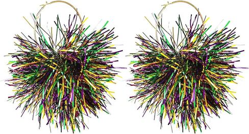 Colorful Mardi Gras Carnival Tassel Earrings for Women Jewelry(A) in Saudi Arabia