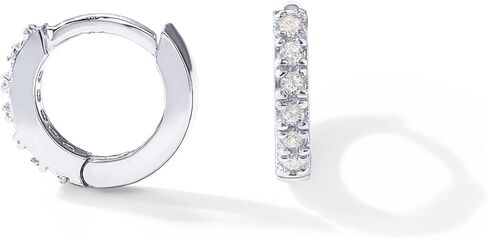 PAVOI 14K Gold Plated 925 Sterling Silver Posts Cubic Zirconia Mini Huggie Earrings for Women | Tiny Cartilage Helix Huggie Hoop Earrings in Saudi Arabia