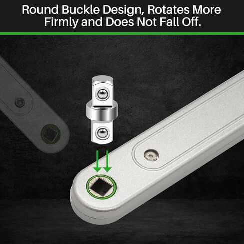 3/8" Offset Extension Wrench, 15" Impact Ready Socket Wrench Tool with 1/4" 3/8" 1/2" Square Drive Adapters in Saudi Arabia