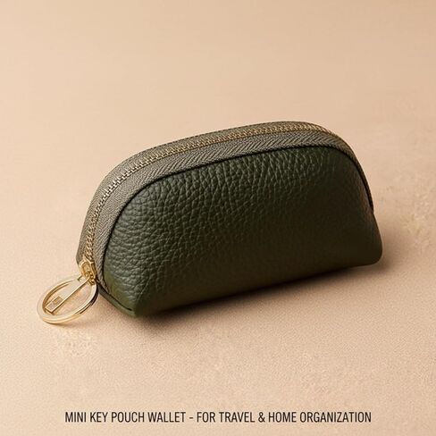 Mini Minimalist Storage Pouch: Home & Travel Wallet, Small Travel Coin Bag with Zipper – Key Pouch & Coin Wallet, Suitable for Men and Women (Green) in Saudi Arabia
