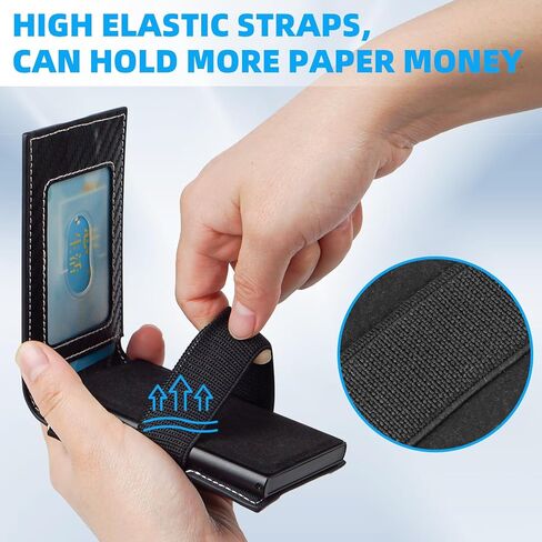 FUNGORGT Mens Wallet Slim - Personalized Wallet for Men Rfid Blocking Smart Wallet with Engraved Accessory & AirTag Leather Sheath, Minimalist Credit/ID Cards Passport Holder Wallet in Saudi Arabia