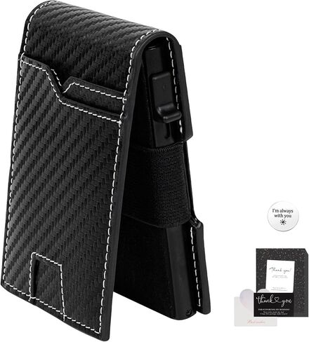 FUNGORGT Mens Wallet Slim - Personalized Wallet for Men Rfid Blocking Smart Wallet with Engraved Accessory & AirTag Leather Sheath, Minimalist Credit/ID Cards Passport Holder Wallet in Saudi Arabia
