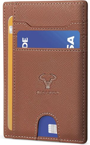 Slim Wallet,Skinny Minimal Thin Front Pocket Wallet Card Holder For Men 7Cards 3.15"x4.5",Gift-Boxed in Saudi Arabia
