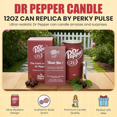 Dr Pepper Candle – The Cute & Funny Soda Candle for Cool Gifts – Dr Pepper Stuff – Cute Candles, Cool Things & Dr Pepper Gifts in Saudi Arabia