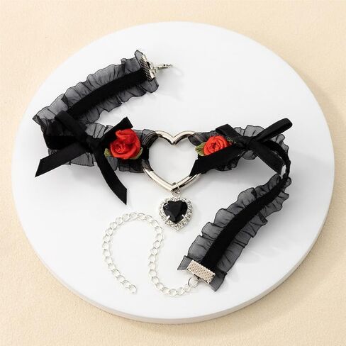 Bow Choker Necklaces for Women cute Kawaii Sexy Bow Necklaces Hanmade Vintage Sweet Romantic Choker Christmas Gift in Saudi Arabia
