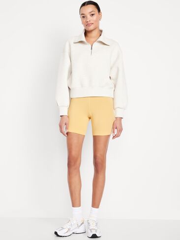 Old Navy High-Waisted Jersey Biker Shorts -- 6-inch inseam - Golden Aura in Kuwait