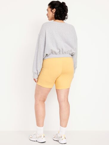 Old Navy High-Waisted Jersey Biker Shorts -- 6-inch inseam - Golden Aura in Kuwait