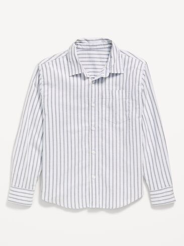 قميص مدرسة أكسفورد خفيف الوزن للأولاد من Old Navy - مخطط باللونين الأبيض والأزرق in Saudi Arabia