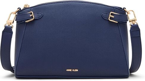 Anne Klein Womens Belted Dome Crossbody, Midnight in Saudi Arabia