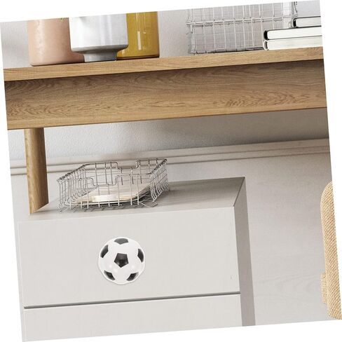 Garneck 2pcs Decorative Ceramic Cabinet Knobs Wear-Resistant Drawer Pulls for Kitchen and Furniture Cartoon Soccer Design Easy to Install Heavy-Duty and Stylish for Daily Use in Saudi Arabia