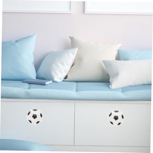 Garneck 2pcs Decorative Ceramic Cabinet Knobs Wear-Resistant Drawer Pulls for Kitchen and Furniture Cartoon Soccer Design Easy to Install Heavy-Duty and Stylish for Daily Use in Saudi Arabia