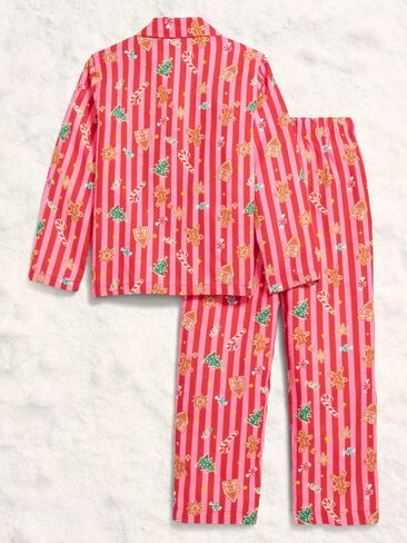 Old Navy Printed Gender-Neutral Button-Front Pajama Set for Kids - Holiday Stripes (Match The Fam!) in Saudi Arabia