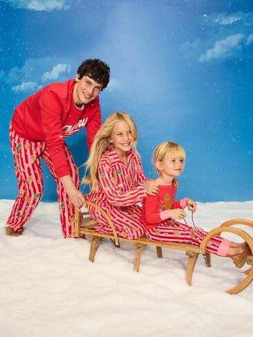 Old Navy Printed Gender-Neutral Button-Front Pajama Set for Kids - Holiday Stripes (Match The Fam!) in Saudi Arabia
