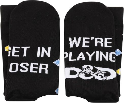 RPG Gamer Gift D D Dice Socks Board Game gift Get In Loser We’re Playing D D Socks Gamer Gift for Game Lovers in Saudi Arabia