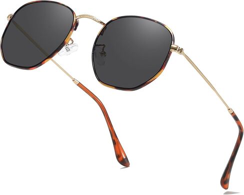 aisswzber Metal Hexagonal Polarized Sunglasses Small Frame Unisex Shades for Women Men UV Protection Lightweight Glasses in Saudi Arabia