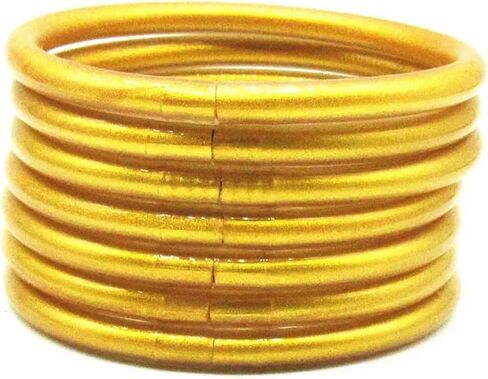 Jelly Bangles Bracelets Set Foil Filled Jelly Silicone Bracelets in Saudi Arabia