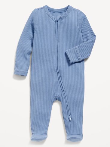 Old Navy Ribbed 2-Way-Zip Sleep & Play Footed One-Piece for Baby - Mount Shasta in Saudi Arabia