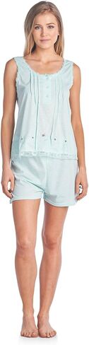 Casual Nights Women's Sleeveless Tank and Pajama Shorts Set in Saudi Arabia
