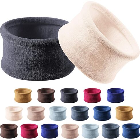 20 Pieces Large Cotton Stretch Hair Ties Bands Rope Ponytail Holders Headband for Thick Heavy or Curly Hair, 6.5 cm in Diameter (Neutral Colors) in Saudi Arabia