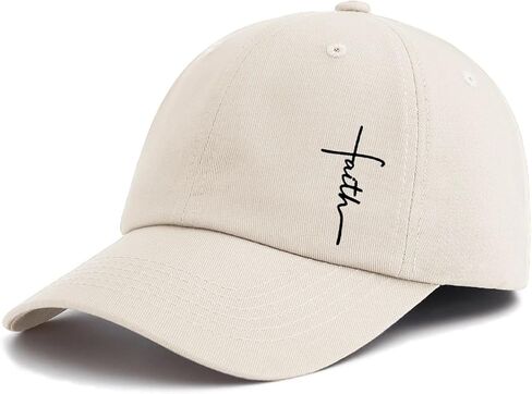 Faith Printed Baseball Cap, Adjustable Size, Lightweight Sun Protection Cap, Suitable for Daily Outdoor Sports wear in Saudi Arabia