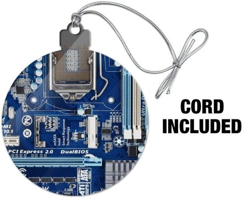 GRAPHICS & MORE Blue Computer Motherboard Processor CPU Acrylic Christmas Tree Holiday Ornament in Saudi Arabia