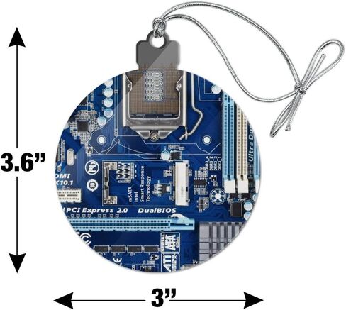 GRAPHICS & MORE Blue Computer Motherboard Processor CPU Acrylic Christmas Tree Holiday Ornament in Saudi Arabia