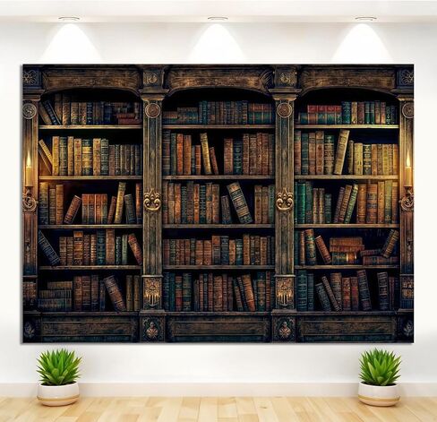 SULLOTSY ديكور الجدار شنقا خمر رف الكتب نسيج الكتب الرجعية مكتبة الدراسة رف الكتب القلعة النسيج للديكور لغرفة النوم غرفة المعيشة النوم ديكور المنزل 94.5 "L X 70.8" W in Saudi Arabia