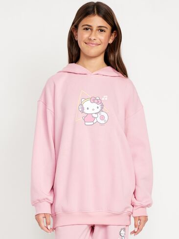 Old Navy Hello Kitty® Oversized Graphic Tunic Hoodie for Girls - FAIRYTALE ROSE in Kuwait
