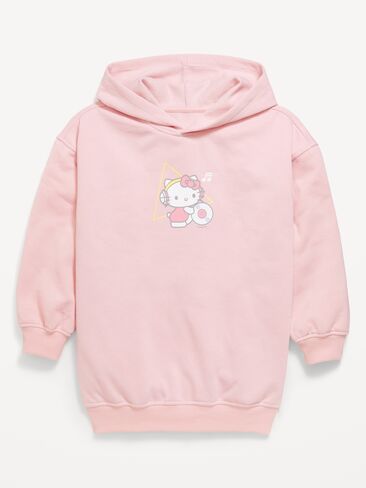 Old Navy Hello Kitty® Oversized Graphic Tunic Hoodie for Girls - FAIRYTALE ROSE in Kuwait