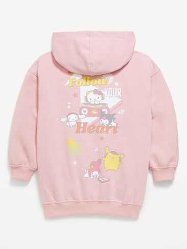Old Navy Hello Kitty® Oversized Graphic Tunic Hoodie for Girls - FAIRYTALE ROSE in Kuwait