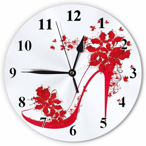Orythyra Beauty Mermaid Wall Clock Round 10 Inch Battery Operated Watercolor Fish Tail Fantasy Fairy Tale Corner Silent Wooden Clocks Art Decorative Living Room Classroom Bedroom Office in Saudi Arabia