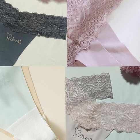 6 Pack Women Lace Low Rise Seamless Panties, Bikini Jacquard Soft Stretch Breathable Stretch Hipster in Saudi Arabia