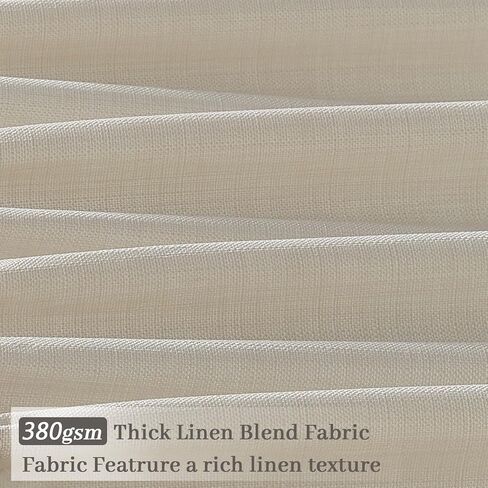 Pinch Pleated Linen Curtains 96 Inches Extra Long Olive Green Drapes, Thick Linen Light Filtering Memory Trained Pleat Curtain for Living Room and Bedroom Privacy 2 Panels Texture with Back Tab in Saudi Arabia