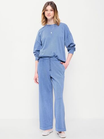 Old Navy High-Waisted Wide-Leg Sweatpants - Lobelia Blue in Saudi Arabia