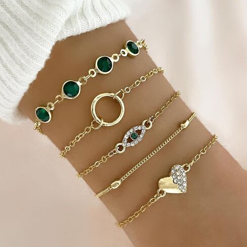 Gold Bangle Jewelry Set for Women Layered Bracelets Jewelry Stack Bracelet for Women country concert trendy fashion jewelry fall fashion in Saudi Arabia