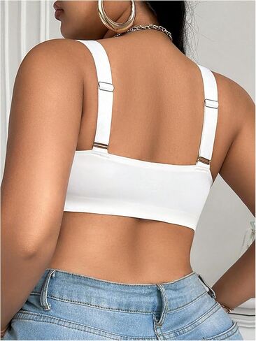 SOLY HUX Women's Plus Size Seamless Wireless V Neck Bras Push Up Full Coverage Bralettes in Saudi Arabia