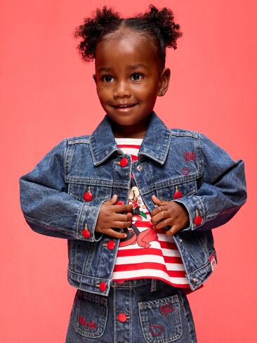جاكيت جينز قصير من Old Navy Old Navy x Disney Minnie Mouse للفتيات الصغيرات - ميني ماوس in Saudi Arabia