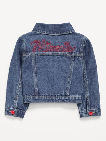 جاكيت جينز قصير من Old Navy Old Navy x Disney Minnie Mouse للفتيات الصغيرات - ميني ماوس in Saudi Arabia
