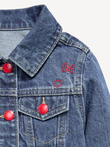 جاكيت جينز قصير من Old Navy Old Navy x Disney Minnie Mouse للفتيات الصغيرات - ميني ماوس in Saudi Arabia