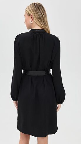 Vince Women's Shirt Dress with Faux Leather Trim in Saudi Arabia