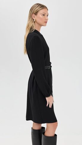Vince Women's Shirt Dress with Faux Leather Trim in Saudi Arabia