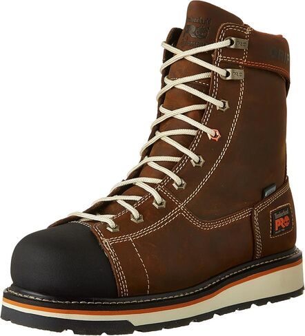Timberland PRO - حذاء رجالي Gridworks مقاس 8 بوصات مقاوم للماء من خليط معدني لأصابع القدم، المقاس: 8.5 2E US، اللون: بني in Saudi Arabia