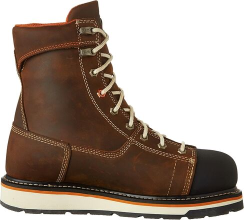 Timberland PRO - حذاء رجالي Gridworks مقاس 8 بوصات مقاوم للماء من خليط معدني لأصابع القدم، المقاس: 8.5 2E US، اللون: بني in Saudi Arabia