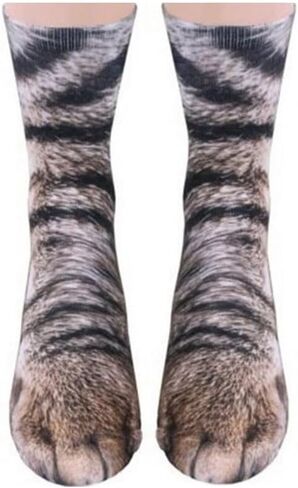Funny Christmas Gifts - Animal Paw Socks White Elephant Gifts Ideas Stocking Stuffers for Adults Women Men Teen Boys in Saudi Arabia