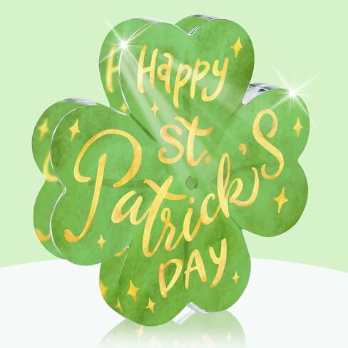 PVOPVO St Patricks Day Decorations, Irish Four Leaf Clover Decorations Gifts, St Patricks Day Decorations for Table Office Desk Home,Funny Irish St Patricks Day Decor for Friend Mom Women in Saudi Arabia