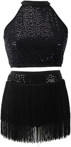 Women's Dance Skirt Set Latin Dance Performance Clothes Women's Top Fashion Latin Dance Skirt in Saudi Arabia