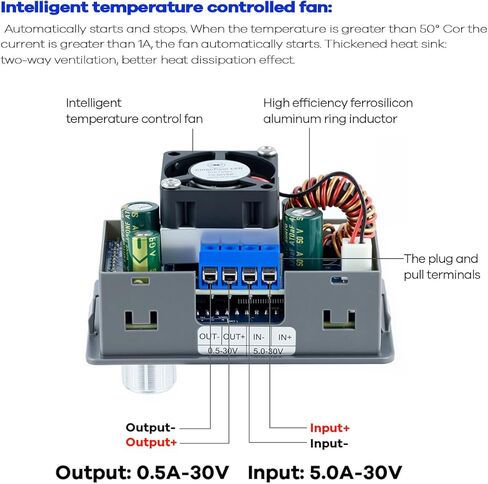Hosyond DC DC Buck Boost Power Converter CC CV 0.6-36V 5A 5V 6V 12V 24V Power Module Adjustable Voltage Regulated Laboratory Power Supply in Saudi Arabia